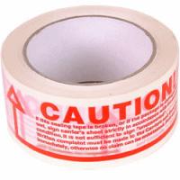 6 x Rolls Of CAUTION Printed Sealing Tape 48mm x 66M